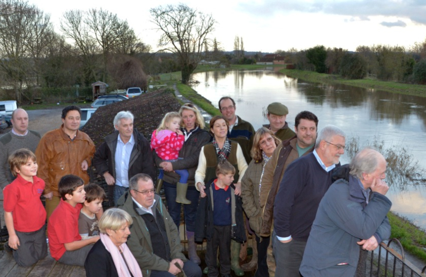 Local people with Rebecca Pow, concerned about flooding (c) Alain Lockyer