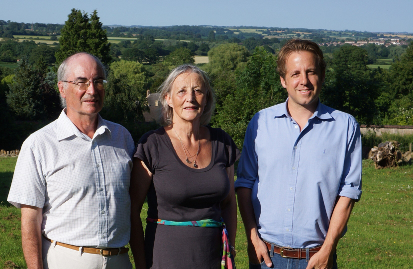 Local councillors Marcus Fysh, Gina Seaton and Nigel Gage
