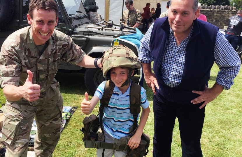 David Warburton MP for Somerton & Frome, with his son James