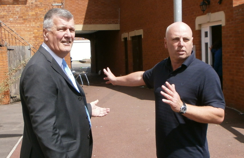 Ken Maddock with local councillor John Woodman