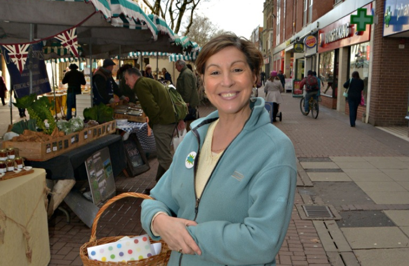 Rebecca Pow welcomes a charge on carrier bags (c) Alain Lockyer