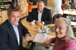 David Warburton MP met with with Sean McCabe and Dorothy-Anne from Frome’s Dementia Action Alliance at the Cheese & Grain Café