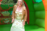 Linda on boucy castle!