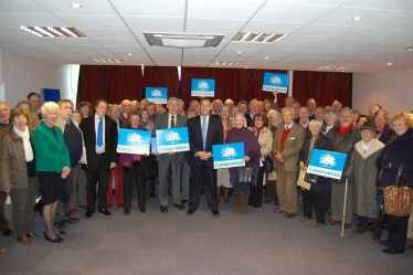 David with MEP Julie Girling and some local members