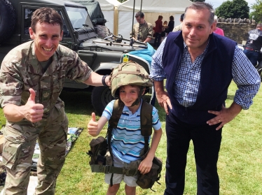 David Warburton MP for Somerton & Frome, with his son James