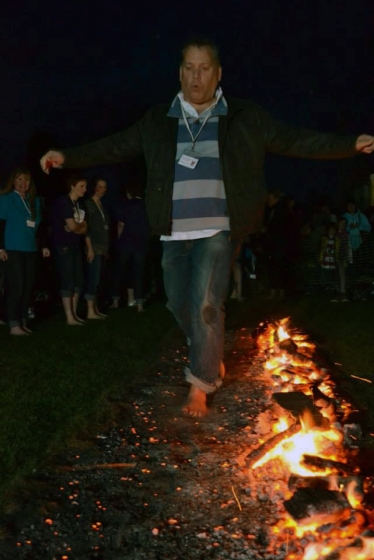 David Warburton fire walking