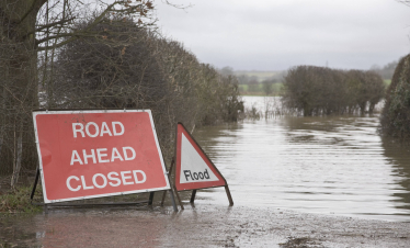 flooded road
