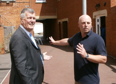 Ken Maddock with local councillor John Woodman
